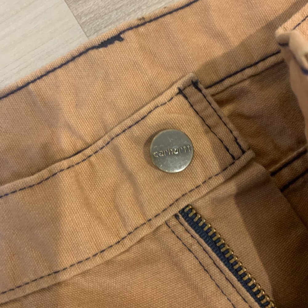 CARHARTT men’s original tan carpenter pants tags missing - Picture 4 of 8